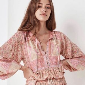 Spell And The Gypsy Collective Spell Poinciana Blouse Cotton Candy Top Size S